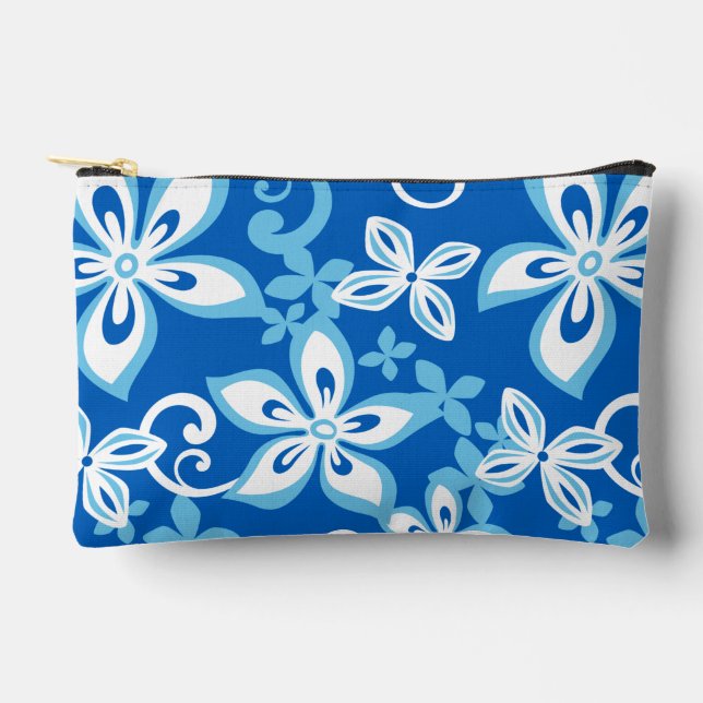 ALOHA HAWAII PATTERN IN BLUE x 2 Accessory Pouch (Front)