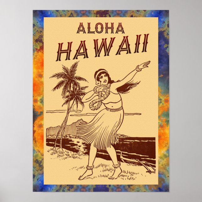 Aloha Hawaii ! Petite affiche (Devant)