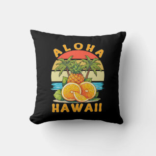 Aloha Hawaii Pineapple Throw Pillow