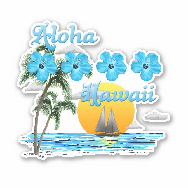 Aloha Hawaii Sailing Sunset (Front)