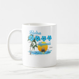 Aloha Hawaii Sailing Sunset Coffee Mug