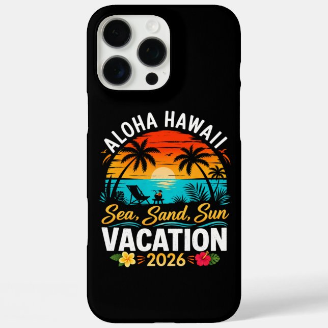 Aloha Hawaii Sea Sand Sun 2026 Case-Mate iPhone Case (Back)