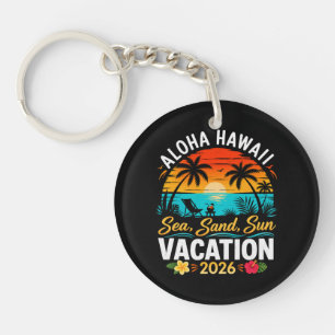 Aloha Hawaii Sea Sand Sun 2026 Keychain