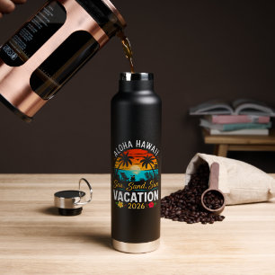 Aloha Hawaii Sea Sand Sun 2026 Water Bottle