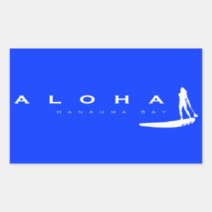 Aloha Hawaii Stand Up Paddling Sticker