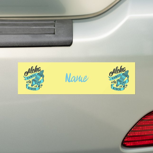 Aloha Hawaii Surf Rider Thunder_Cove Bumper Sticker (On Car)