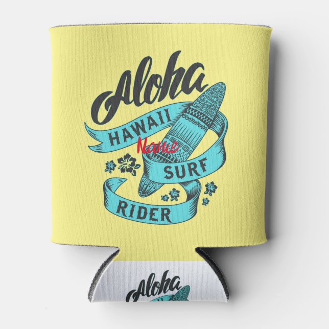 Aloha Hawaii Surf Rider Thunder_Cove  Can Cooler (Front)