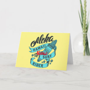 Aloha Hawaii Surf Rider Thunder_Cove Card