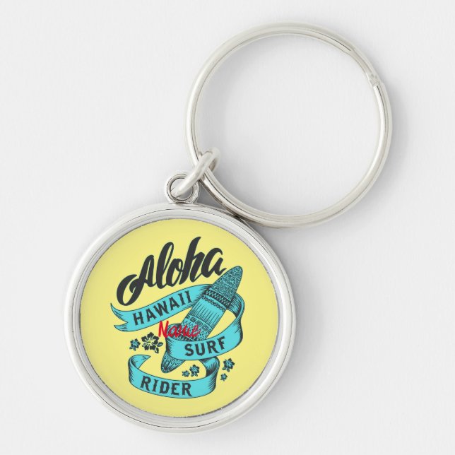 Aloha Hawaii Surf Rider Thunder_Cove Keychain (Front)