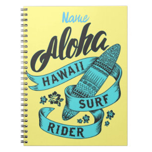 Aloha Hawaii Surf Rider Thunder_Cove  Notebook