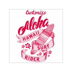 Aloha Hawaii Surf Rider Thunder_Cove  Self-inking Stamp