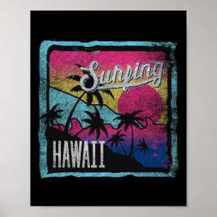 Aloha Hawaii Surf Surfing Luau Hawaiian Vacation C Poster