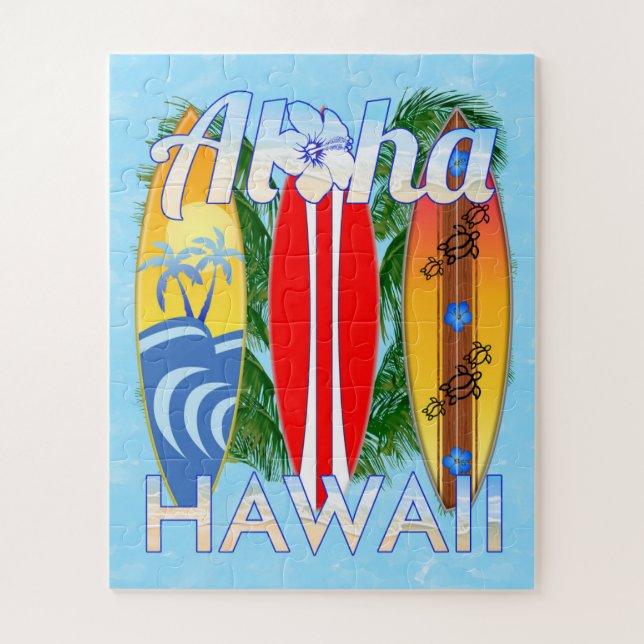 Aloha Hawaii Surfboards Jigsaw Puzzle (Vertical)