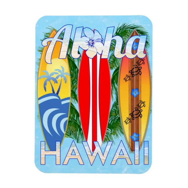 Aloha Hawaii Surfboards Magnet (Vertical)