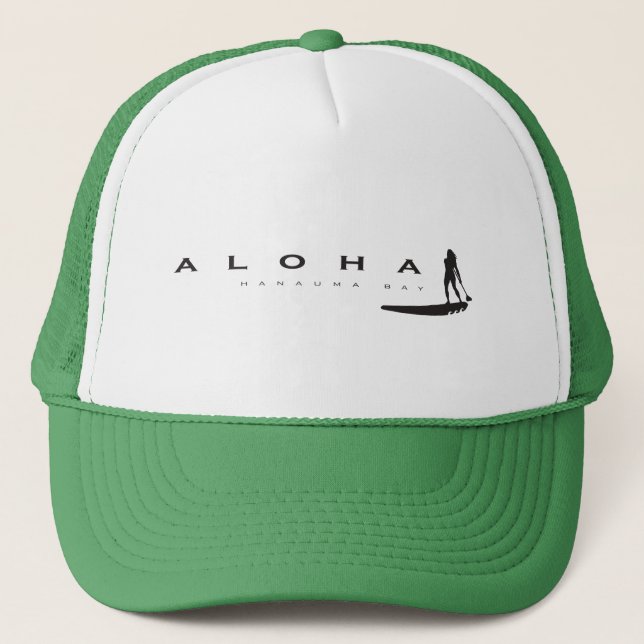Aloha Hawaii Surfer Trucker Hat (Front)