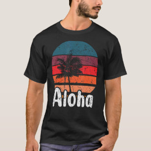 Aloha Hawaii Surfing Retro Sunset 28 T-Shirt