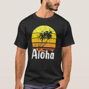 Aloha Hawaii Surfing Retro Sunset 2 T-Shirt