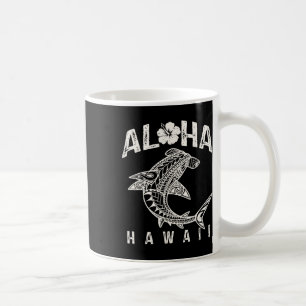 Aloha Hawaii Tril Shark Polynesian Hawaiian Beach  Coffee Mug