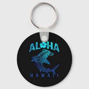 Aloha Hawaii Tril Shark Polynesian Hawaiian Beach Keychain