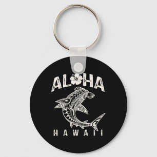 Aloha Hawaii Tril Shark Polynesian Hawaiian Beach Keychain
