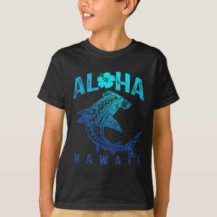 Aloha Hawaii Tril Shark Polynesian Hawaiian Beach T-Shirt