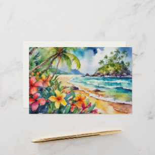 Aloha hawaii tropical art blank stationery