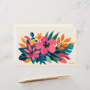 Aloha hawaii tropical art blank stationery