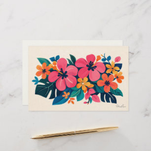 Aloha hawaii tropical art blank stationery
