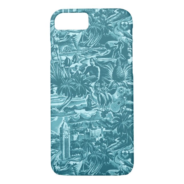 Aloha Hawaii Tropical Scenic of Oahu Case-Mate iPhone Case (Back)