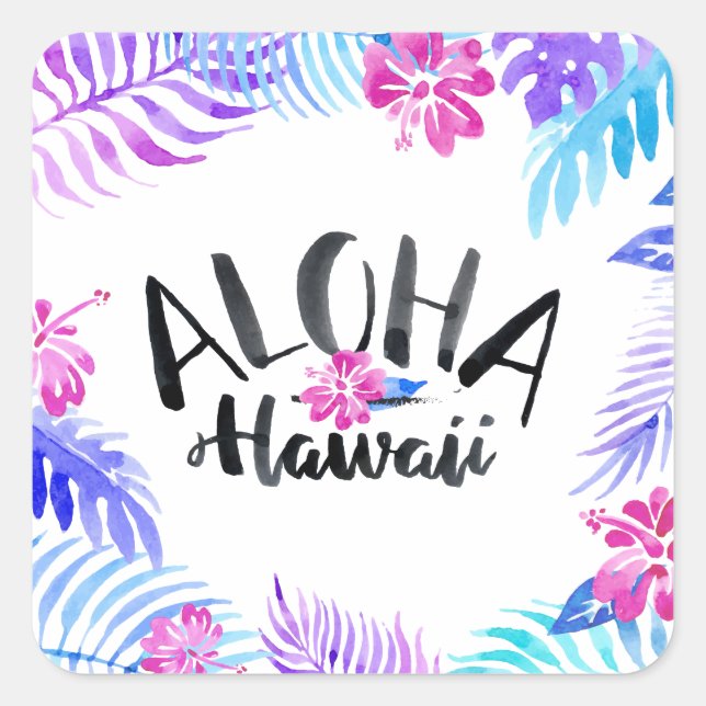 Aloha Hawaii Tropical | Sticker (Devant)