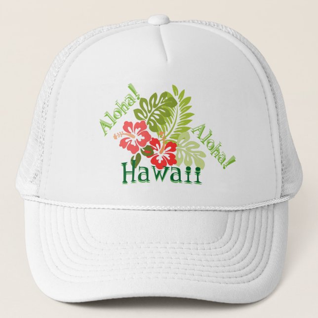 Aloha Hawaii Trucker Hat! (Ver. 2.0) Trucker Hat (Front)