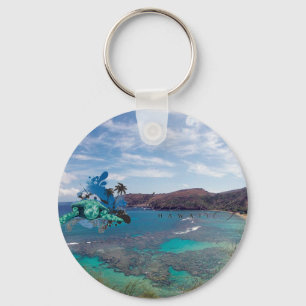 Aloha Hawaii Turtle Keychain