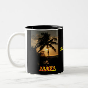 Aloha Hawaii Two-Tone Coffee Mug