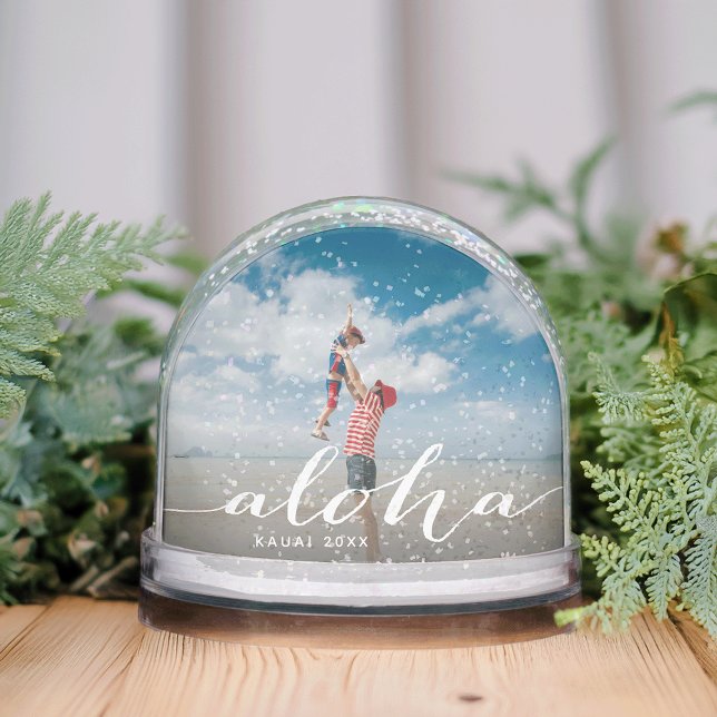 Aloha Hawaii Vacation Photo Snowglobe (Creator Uploaded)