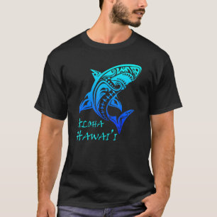 Aloha Hawaii Vintage Hawaiian Island Tribal Shark T-Shirt