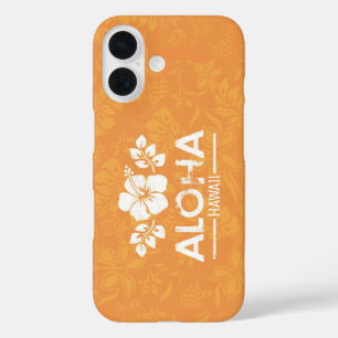 Aloha Hawaii with Orange Hibiscus Phone Case