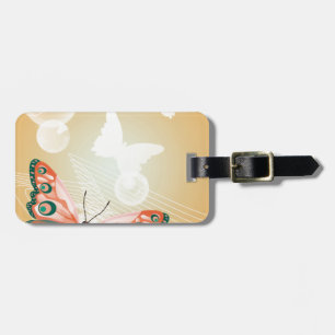 Aloha Hawaiian Butterfly Wedding Love Art Destiny Luggage Tag
