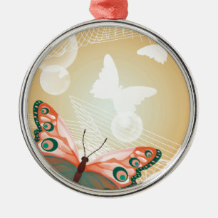 Aloha Hawaiian Butterfly Wedding Love Art Destiny Metal Ornament