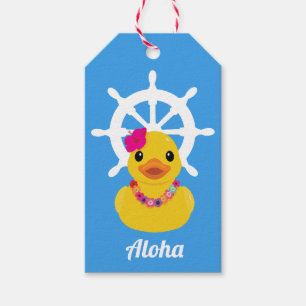 Aloha Hawaiian Cruise Duck Duckie Ducky Hunt Gift Tags
