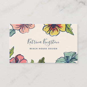 Aloha Hawaiian Floral Business Card