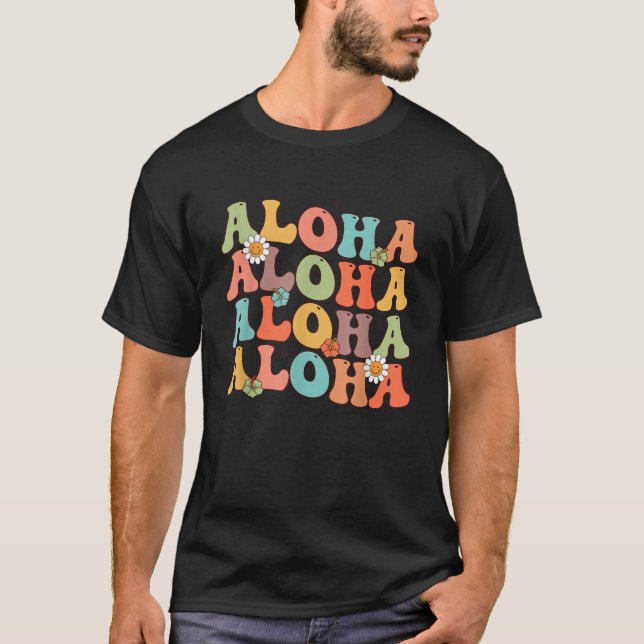 Aloha Hawaiian Flower Hawaii Vacation Women Men Ki T-Shirt (Front)
