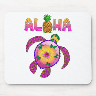Aloha Hawaiian Honu Turtle Mouse Pad