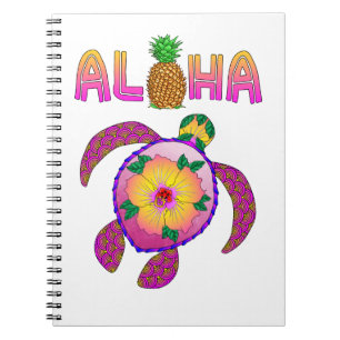 Aloha Hawaiian Honu Turtle Notebook