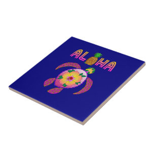 Aloha Hawaiian Honu Turtle Tile