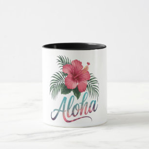 Aloha Hawaiian Islands Hawaii Hibiscus Flower Mug