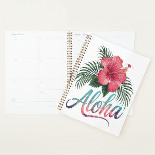 Aloha Hawaiian Islands Hawaii Hibiscus Flower Planner