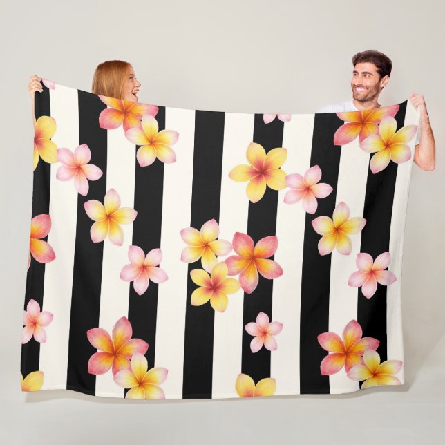 Aloha Hawaiian pattern print Fleece Blanket (In Situ)