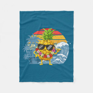Aloha Hawaiian Pineapple Sign Hawaii Shaka Meme Fleece Blanket