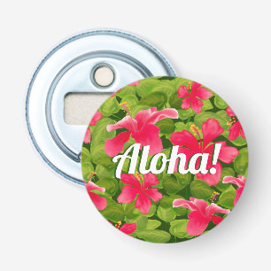 Aloha! Hawaiian Pink Hibiscus  Bottle Opener