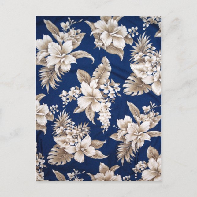 Aloha Hawaiian Print Postcard (Front)